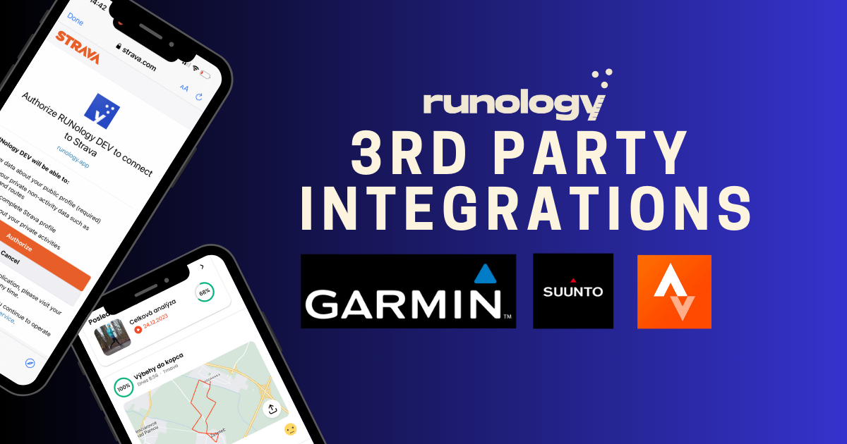 Prepojenie RUNology s Garmin, Suunto a Strava