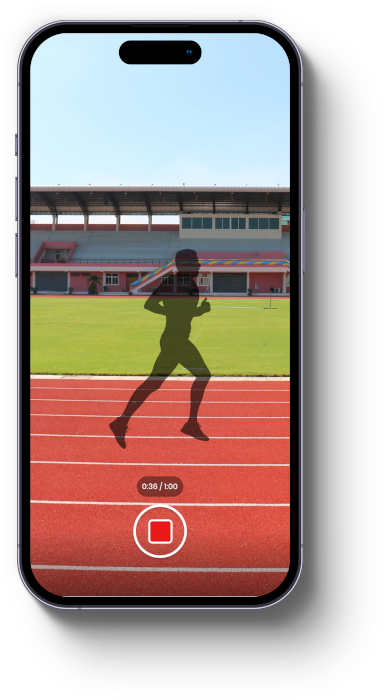 Record yourself running and upload your video to the app